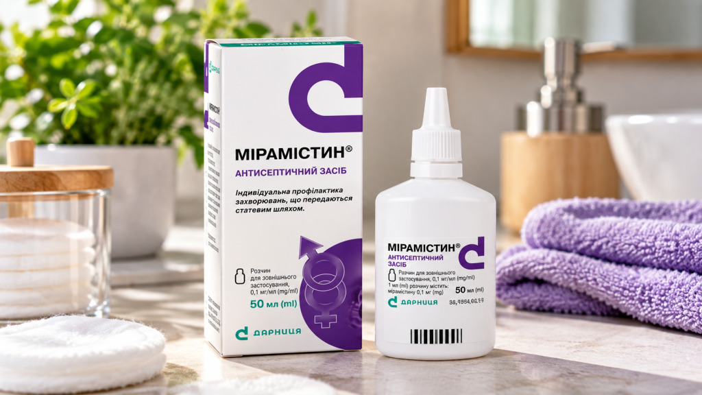 Антисептичні полоскання для рота: Мірамістин